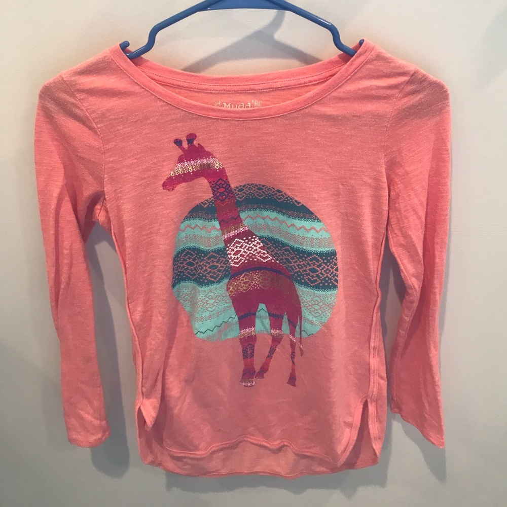 mudd girls patterned giraffe long sleeve